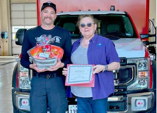 Zach Hagood, a Dublin citizen and a firefighter/EMT with Stephenville Fire Department, was named as April’s Hometown Hero by Leslie Walker Insurance Agency-Farmers Insurance. Zach, who is married to Mayra, enjoys playing baseball along with their son and daughter, Cooper and Mason. He is also a volunteer with the Dublin VFD and works at Erath County Fire Rescue. Courtesy photo